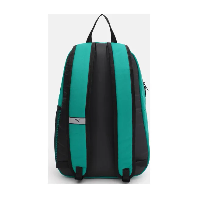 Рюкзак PUMA teamGOAL Backpack Core 17L черный, зелёный 28x14x43 см