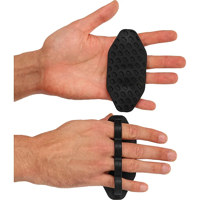 Накладки на ладони грипсы Gym Grips для силовых тренировок и турника нескользящие силиконовые SP-SPORT TA-6742 2 шт (Черный)