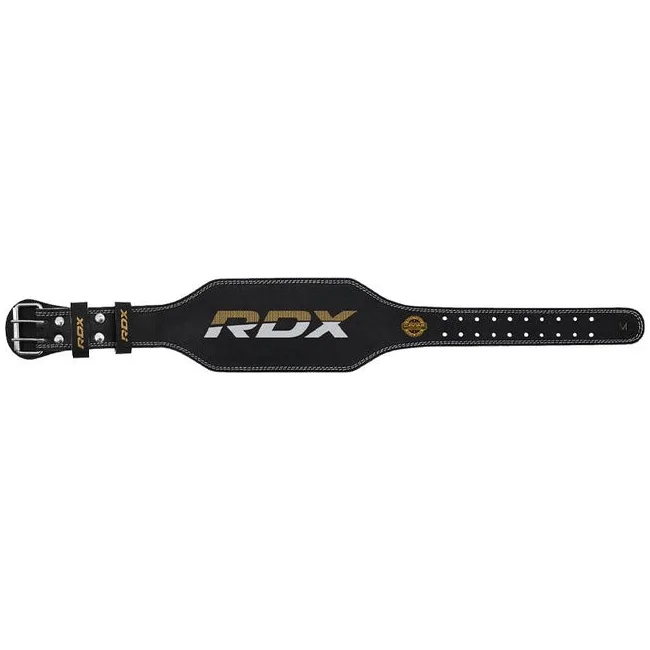 Пояс для тяжелой атлетики RDX 4 кожаный Black Gold