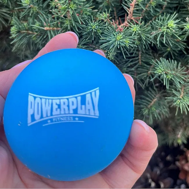 Масажний силіконовий м'яч PowerPlay PP-4354 Silicone Lacrosse Ball (6.3см.) Синій