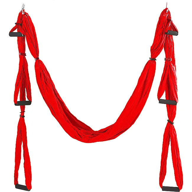 Гамак для йоги с ручками Antigravity Yoga SP-PLANETA FI-5323 (Красный)