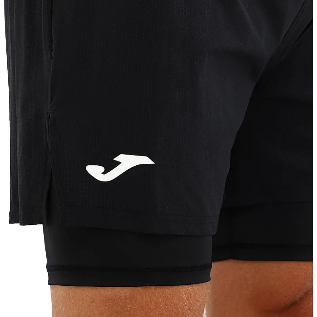 Спортивные шорты
 двойные 2 в 1 с тайтсами мужские JOMA

 R-TRAIL NATURE 103174-100 (Черный)