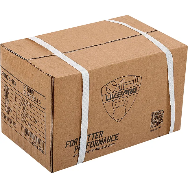 Гантели профессиональные
 с полиуретановым покрытием LiveUp LP8075-3 2шт по 3кг