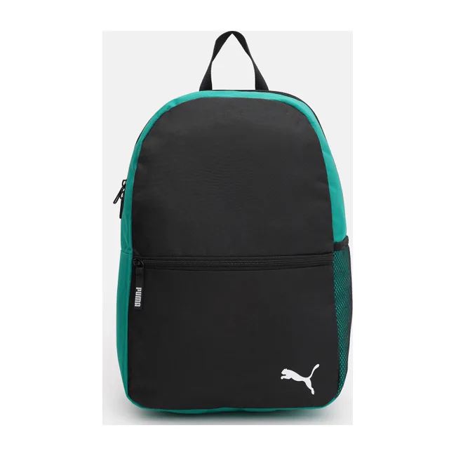 Рюкзак PUMA teamGOAL Backpack Core 17L черный, зелёный 28x14x43 см