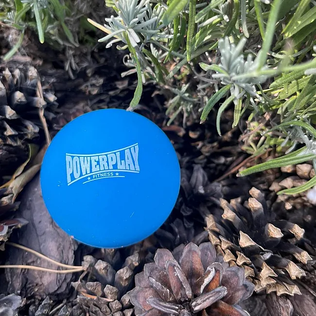 Масажний силіконовий м'яч PowerPlay PP-4354 Silicone Lacrosse Ball (6.3см.) Синій