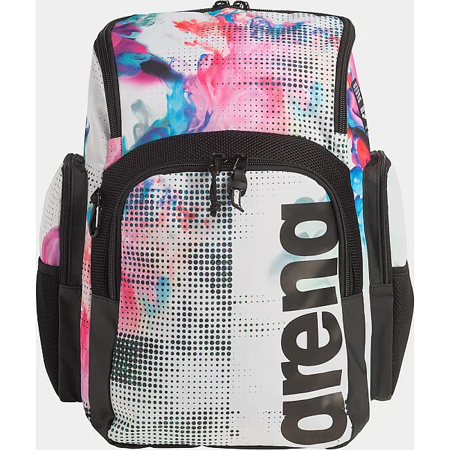 Спортивный рюкзак Arena SPIKY III BACKPACK 35 ALLOVER 35L черный, белый, голубой 30x23x46 см