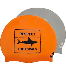 Шапочка для бассейна силиконовая для взрослых MADWAVE RESPECT reversible M055024 (Оранжевый-серый)