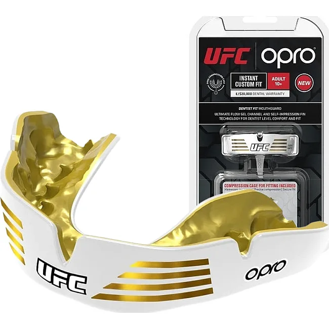 Капа для бокса OPRO Instant UFC Strike взрослая (возраст 11+) Gold (art.102529001)
