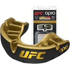 Капа для бокса OPRO Gold UFC взрослая (возраст 11+) Black/Gold (art.102516001)