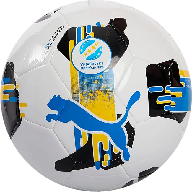Футбольный мяч Puma Orbita UPL (MS) белый, черный, желтый, голубой 4