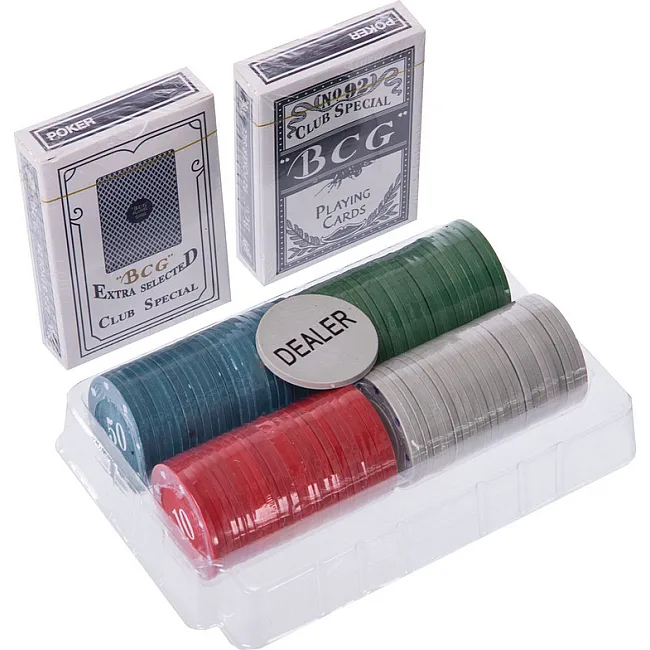 Набор для покера в пластиковом кейсе Poker game set Poker game set SP-SPORT
 100S-2E 100 фишек