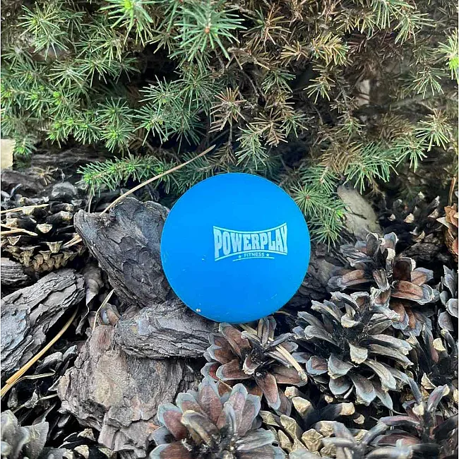 Масажний силіконовий м'яч PowerPlay PP-4354 Silicone Lacrosse Ball (6.3см.) Синій