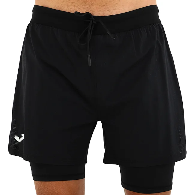 Спортивные шорты
 двойные 2 в 1 с тайтсами мужские JOMA

 R-TRAIL NATURE 103174-100 (Черный)