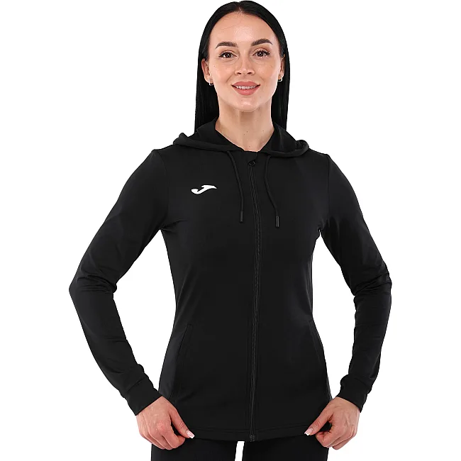 Спортивная кофта
 женская на молнии с капюшоном JOMA

 SCULPTURE II 901861-100 (Черный)
