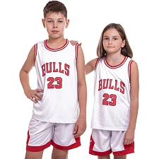 Детская баскетбольная форма NBA клуб Chicago Bulls 23 5351 (Белый-красный)