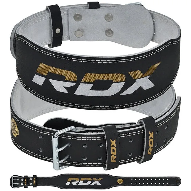 Пояс для тяжелой атлетики RDX 4 кожаный Black Gold