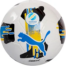 М'яч футбольний Puma Orbita UPL (MS) білий, чорний, жовтий, блакитний 4