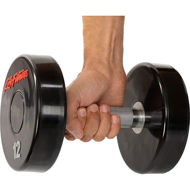Гантель профессиональная
 с полиуретановым покрытием LIFE FITNESS SC-80081-12 1шт 12кг
