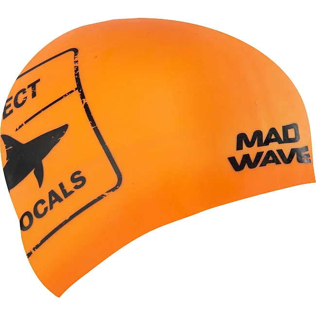 Шапочка для бассейна
 силиконовая для взрослых MADWAVE
 RESPECT reversible M055024 (Оранжевый-серый)