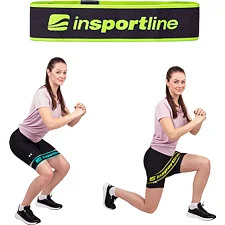 Лента-эспандер для упражнений inSPORTline Hiplop S черно-зеленая