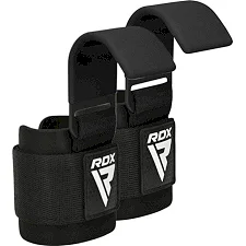 Крюки для тяги на запястье RDX W5 Gym Hook Strap Black Plus