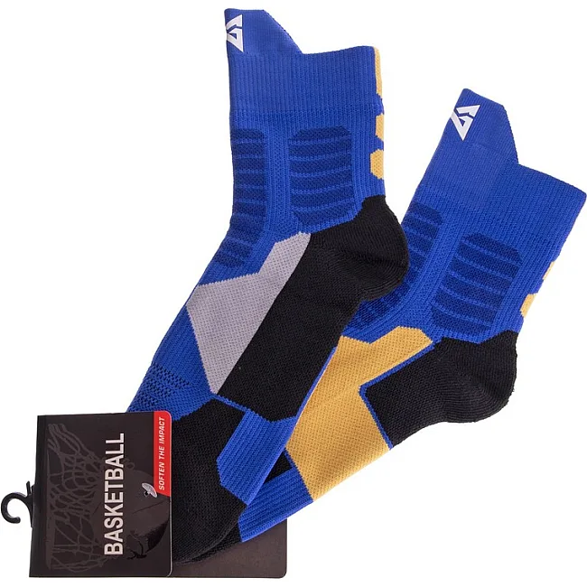 Спортивные носки баскетбольные ALL STAR DML7501 (Белый-черный-синий)
