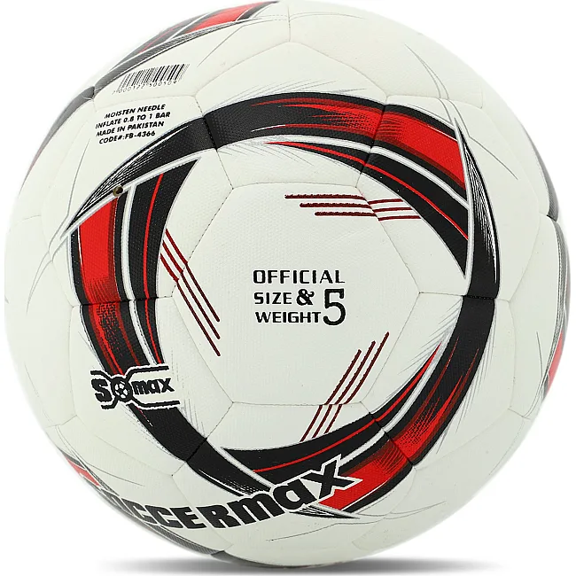 Футбольний м'яч
 HYBRID SOCCERMAX FB-4366 №5 PU (Білий-червоний)