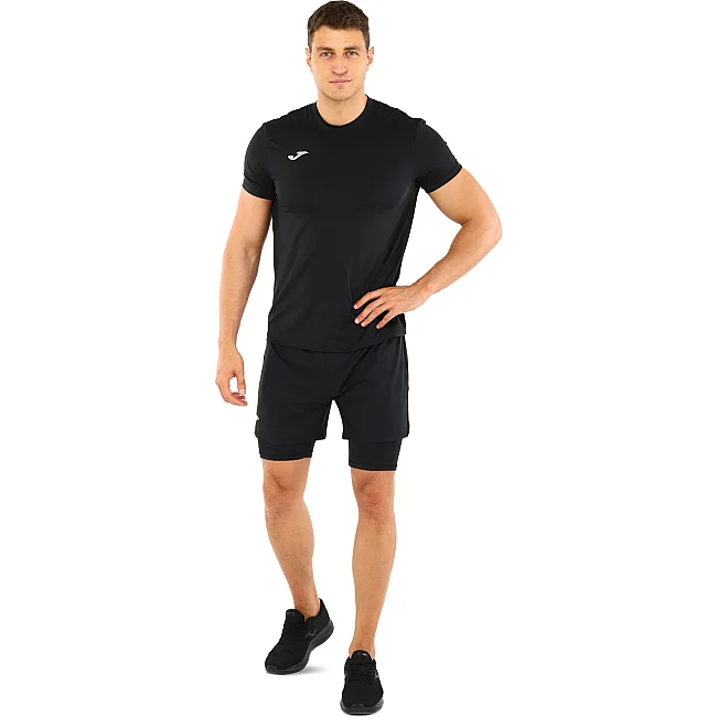 Спортивные шорты
 двойные 2 в 1 с тайтсами мужские JOMA

 R-TRAIL NATURE 103174-100 (Черный)