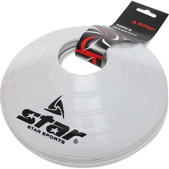 Фишки конусы тренировочные набор STAR SA413S 10шт (Белый)