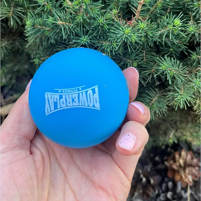 Масажний силіконовий м'яч PowerPlay PP-4354 Silicone Lacrosse Ball (6.3см.) Синій