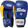 Перчатки для бокса кожаные FAIRTEX FTX065 (Синий-желтый)