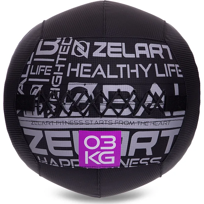 Мяч набивной медицинский для кроссфита WALL BALL ZELART
 FI-2637-3 3кг