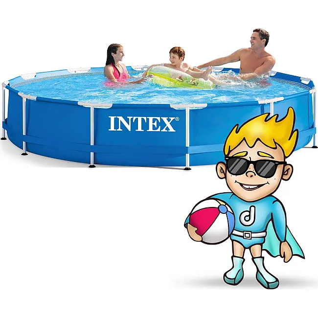 Басейн каркасний 16в1 INTEX 28212, 366 x 76 см + машина для створення бульбашок
