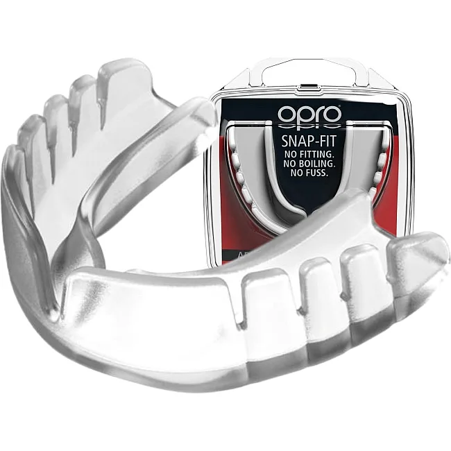 Боксерская капа OPRO Snap-Fit детская (возраст до 10) Clear