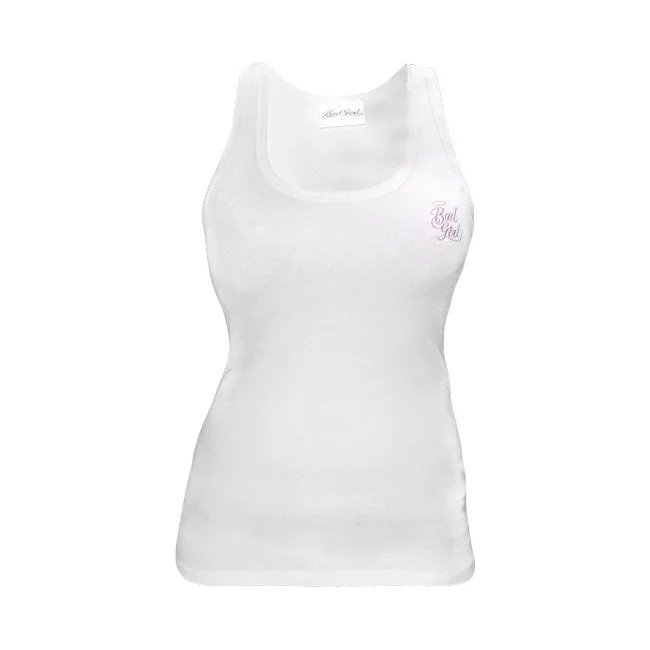 Майка жіноча Bad Girl Ribbed Vest White-Purple