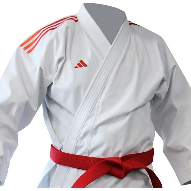 Кимоно для ката Adidas Shori с красными полосами на плечах (белый) Adidas K999ST