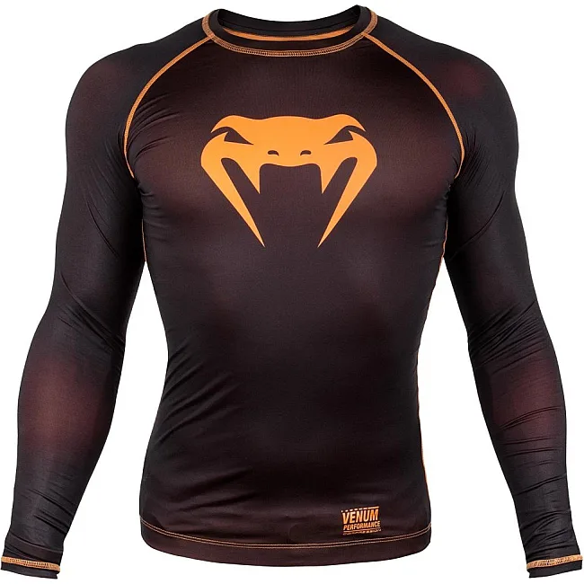 Компрессионная футболка VENUM Contender 3.0s Long Sleeve Black/Orange