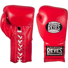 Перчатки для бокса CLETO REYES Leather with Lace Red