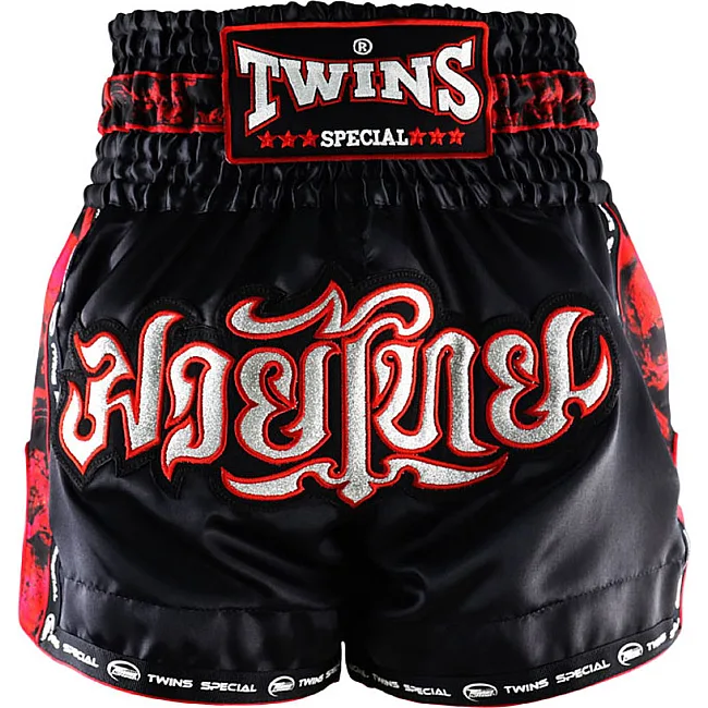Шорти для тайського боксу Twins TBS-SK1 Skull Black