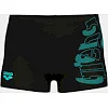 Плавки-шорты для мальчиков Arena TALES SWIM SHORT черный, бирюзовый (для детей)