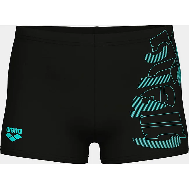 Плавки-шорты для мальчиков Arena TALES SWIM SHORT черный, бирюзовый (для детей)