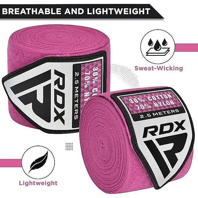 Бинти RDX HAND WRAPS 2.5 METER рожевий (для дітей) 2,5 м