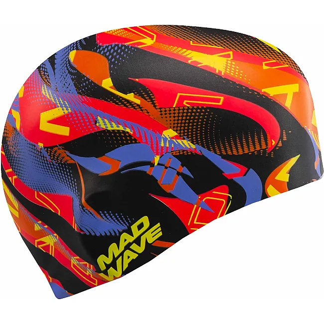 Шапочка для бассейна силиконовая для взрослых MADWAVE Flame M055458 (Разноцветный)