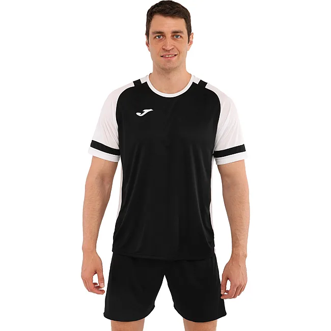 Футбольна форма комплект футболка та шорти JOMA LIDER 104285-102 4 (Чорний-білий)