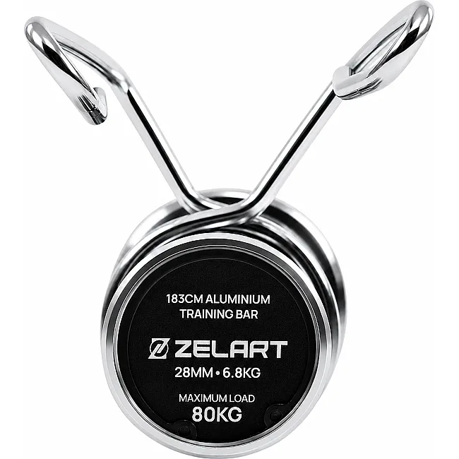 Гриф для штанги алюминиевый Олимпийский прямой с замками ZELART TA-9752 (Хром)