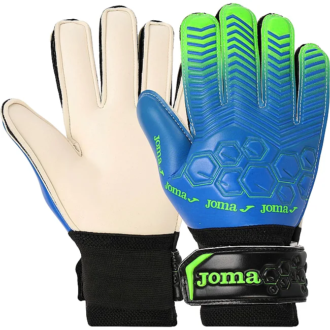 Детские вратарские перчатки JOMA CALCIO 401707-717 (Синий-салатовый)