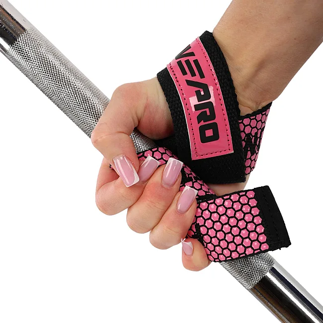 Лямки для тяги LIFTING STRAP LiveUp LP8756 2шт (Розовый-черный)