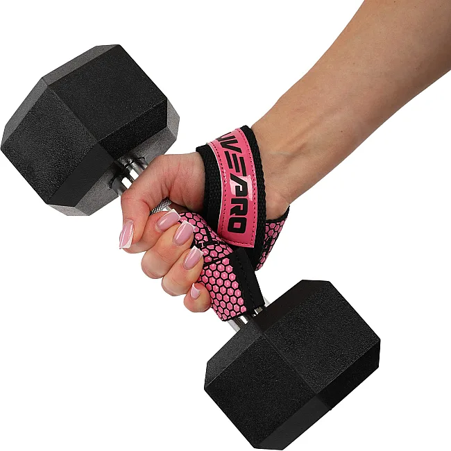 Лямки для тяги LIFTING STRAP LiveUp LP8756 2шт (Розовый-черный)