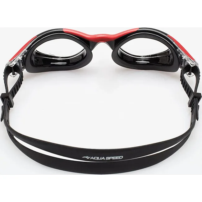 Очки для плавания Aqua Speed AQUILO 62650 черный, красный One Size
