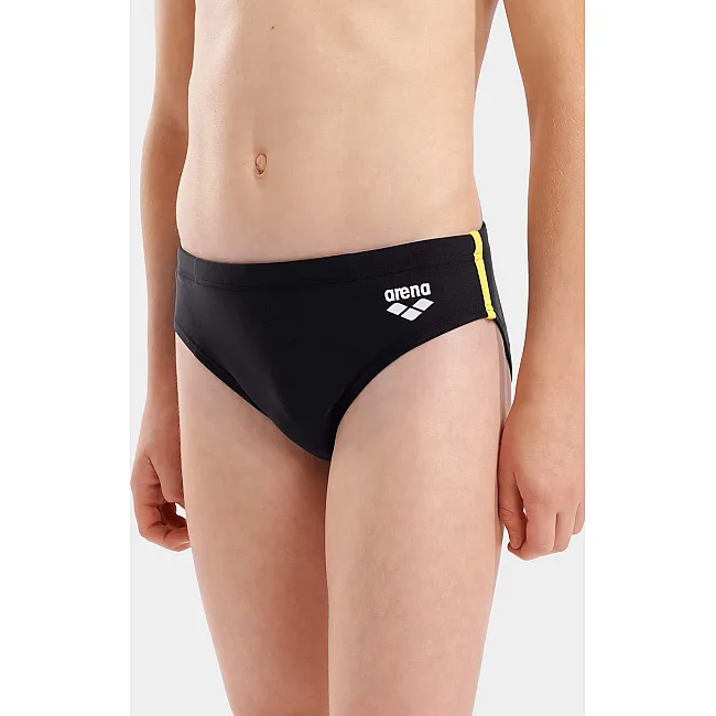 Плавки-слепые для мальчиков Arena SWIM BRIEFS SOLID черный, желтый (для детей)